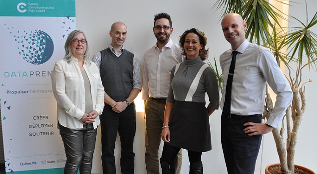 Sur la photo : Isabelle Deschamps, Jean-François Connolly, Phil Rivard, Christelle Chalono et Steeven Szejwach