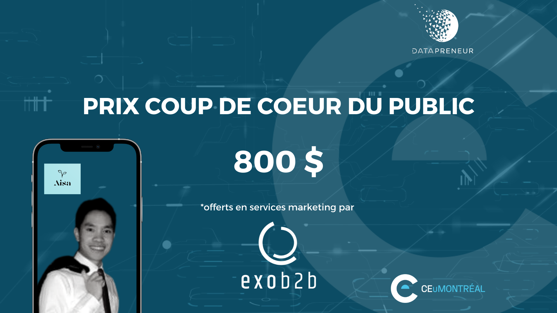 DÉMO DAY DATAPRENEUR - Prix exob2b remis à Aisa